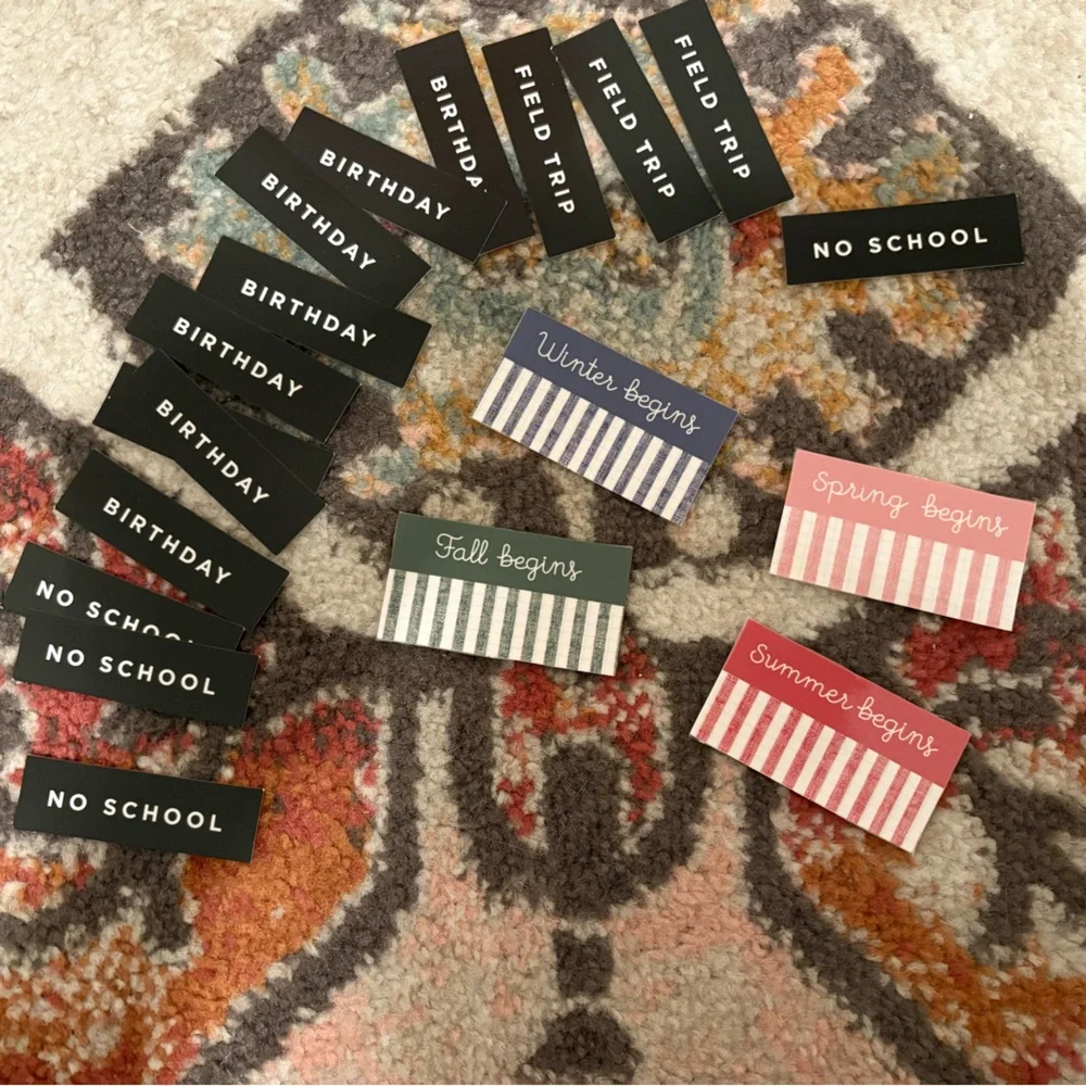 Wood Grain Velcro Calendar